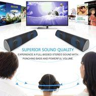 KZY TWS(True Wireless Stereo) Mini Soundbar with 3 Sound Effects, 66-Foot Bluetooth Range &amp; Touch Keys Blutooth... N6