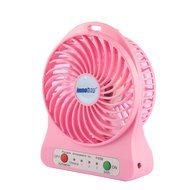 innobay 4-inch Personal Battery Operated Fan Rechargeable with LED Light, Quiet (Black) N6