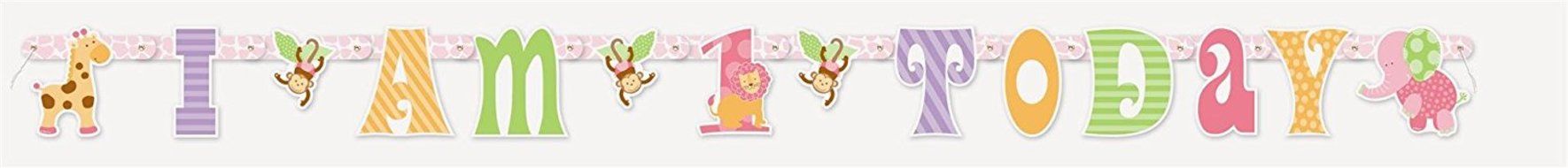 Pink Safari First Birthday Party Blowers, 8ct N27