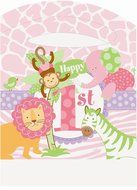Pink Safari First Birthday Party Blowers, 8ct N28