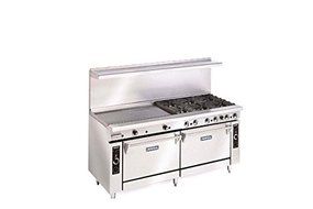 Imperial Commercial Restaurant Range 72&quot; With 6 Burner 36&quot; Griddle Oven/Cab Nat Gas Ir-6-G36-Xb