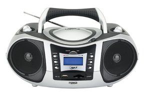 NAXA Electronics Portable MP3/CD Player with Text Display, AM/FM Stereo, USB/SD/MMC Inputs