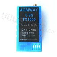 Aomway FPV 5.8G 5.8Ghz 1000mw 15CH TX Wireless AV Audio Video Transmitter for Fatshark ImmersionRC RC Airplane... N6
