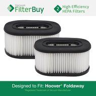 2 Hoover Foldaway and WidePath Filters. Designed by FilterBuy to Replace Hoover Part # 40130050.