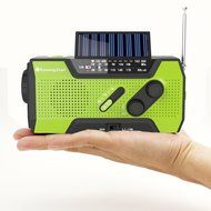 RunningSnail Solar Crank NOAA Weather Radio For Emergency, with 2000mAh Power Bank, Flashlight and Reading Lamp N7