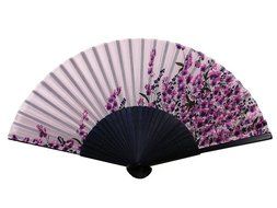 Japanese Handheld Folding Fan, Violet HF49 (Violet)