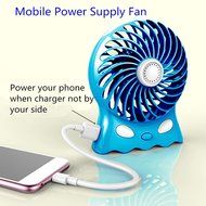 LingsFire 4-in-1 Multipurose Handheld Mini USB Rechargeable Portable Aromatherapy Mobile Power Supply Fan (Blue) N5