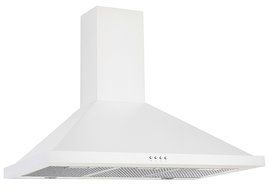 Ancona White Pyramid 450 CFM Wall Mount Range Hood, 30-Inch N4