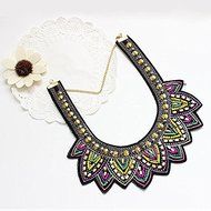 Women Bib Chunky Statement Crystal Beaded Necklace Choker Pendant Chain Jewelry N2