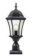 Z-Lite 522PHM-BK-PM Wakefield Outdoor Post Light, Aluminum Frame, Black Finish and Clear Beveled Shade of Glass...