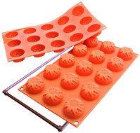 Silikomart Silicone Fancy and Function Bakeware Collection Multi Cake Pan, Rose, Small