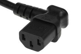 SF Cable, 3ft Left Angle Power Cord 10Amp 18/3 AWG NEMA 5-15P to C13 N2