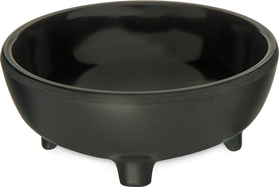 Carlisle 087303 Molcajete Ramekin, 3 oz. Black, Melamine N2
