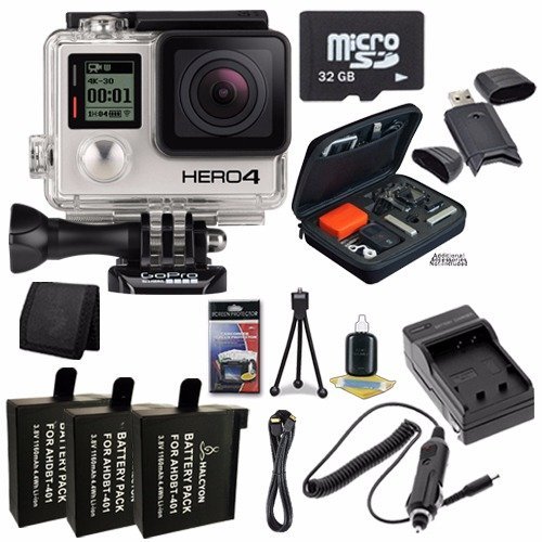 GoPro HERO4 Black Edition 4K Action Camera Camcorder 32GB Bundle 10