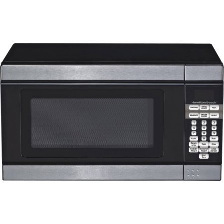 Hamilton Beech .7 cubic foot 700 watt stainless steel and black microwave