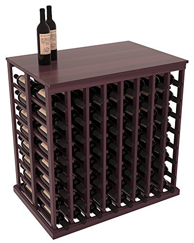 Wine Racks America Redwood Double Deep Tasting Table + Solid Top. 13 Stains to Choose From! N11