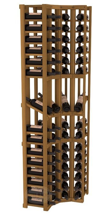 Wine Racks America Redwood 4 Column Display Corner Cellar Kit. 13 Stains to Choose From! N11