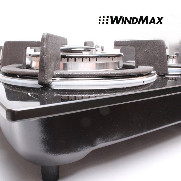 PREMIUM 24" Black Electric Tempered Glass Built-in Kitchen 4 Burner Gas Cooktop