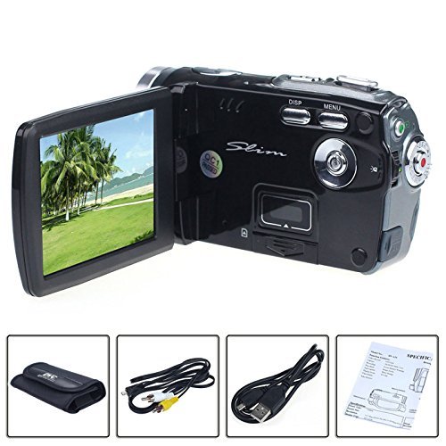 Camcorder,EEDI Hot seller Original Fashion 3In TFT LCD 20MP Digital Video Camcorder 16x Digital Zoom DV Camera-Black N7