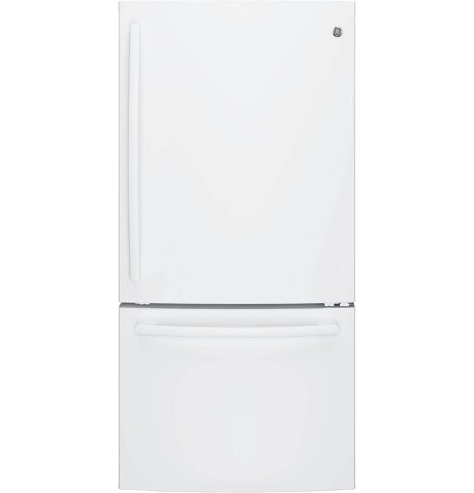 GE White Bottom Freezer Refrigerator N3