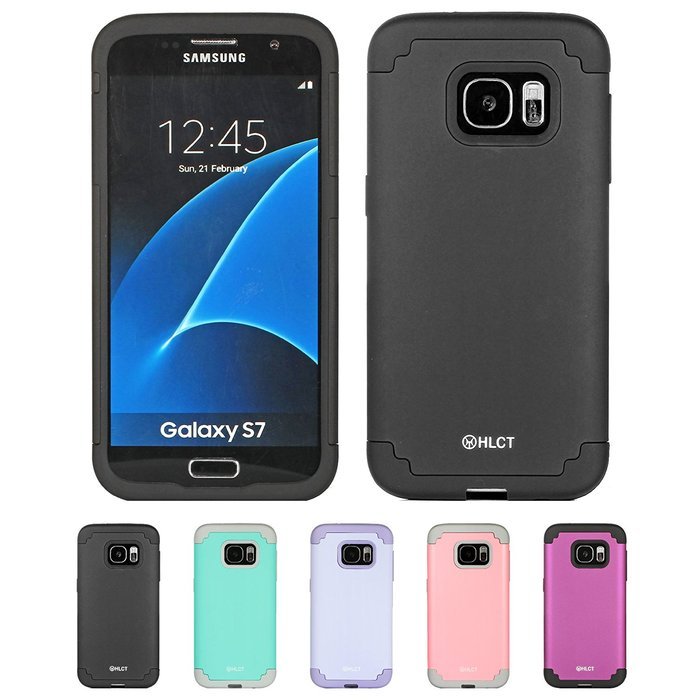 Galaxy S7 Case, HLCT Slim Hybrid Soft Interior Silicone Hard PC Back Dual-Layer Case for Samsung Galaxy S7 (2016... N23