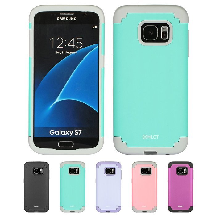 Galaxy S7 Case, HLCT Slim Hybrid Soft Interior Silicone Hard PC Back Dual-Layer Case for Samsung Galaxy S7 (2016... N27