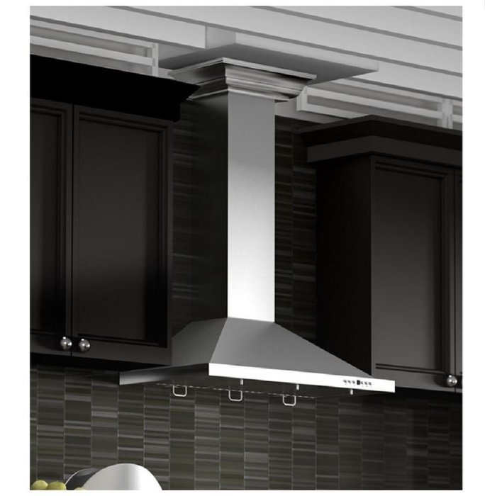 Z Line KBCRN-36 Z Line 760 CFM Wall Mount Range Hood with Crown Molding, 36", Stainless Steel N2