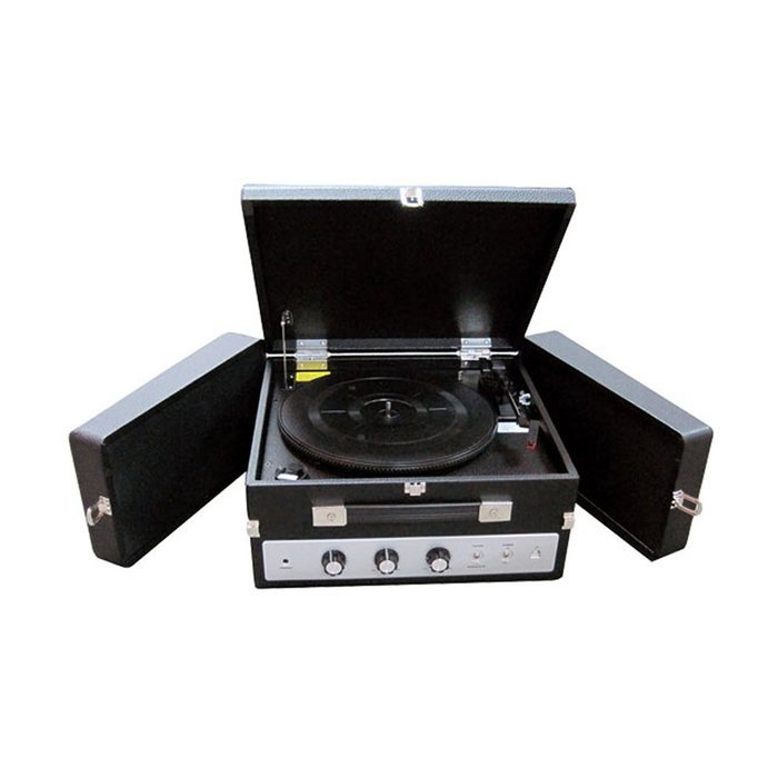 Classical Vinyl Turntable Record Player With PC Encoding, iPod Player, AUX Input & Dual Fold-Out Speaker System
