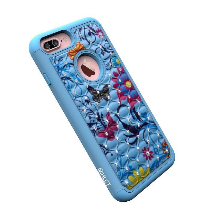 iPhone 7 Plus Case, [5.5 Inch] by HLCT, Soft Interior Silicone Bumper & Hard Shell Solid PC Back, Shock-Absorption... N39