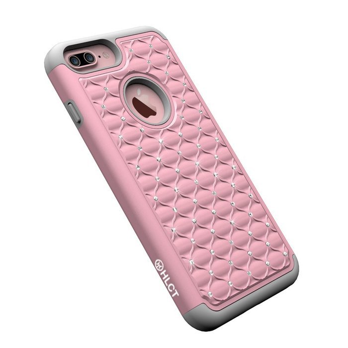 iPhone 7 Plus Case, [5.5 Inch] by HLCT, Soft Interior Silicone Bumper & Hard Shell Solid PC Back, Shock-Absorption... N41