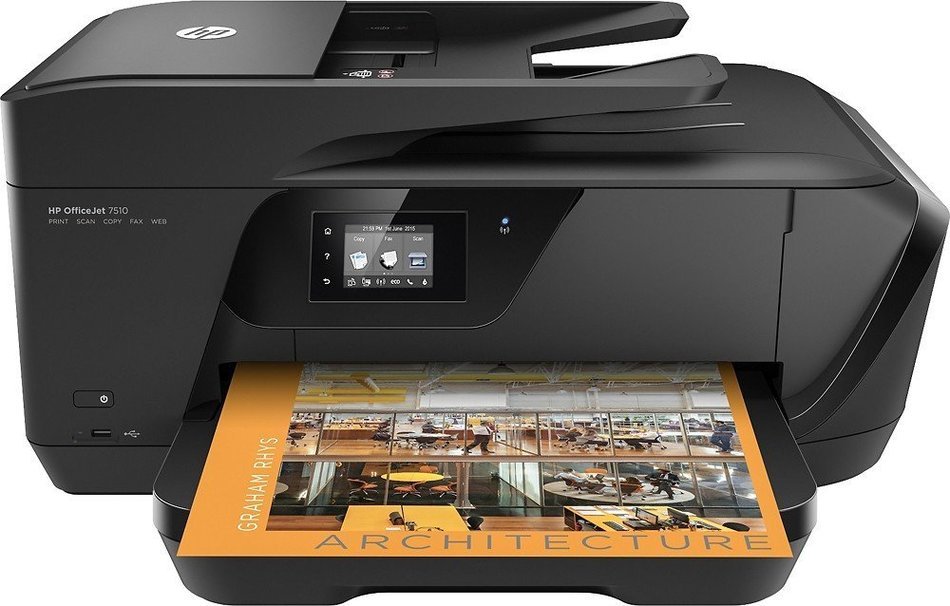 HP - Officejet 7510 Wide Format Wireless All-In-One Printer N2
