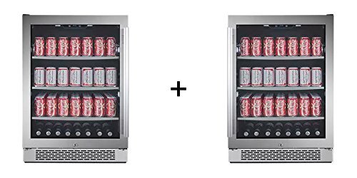 Avallon 152 Can + 152 Can Built-In Side-by-Side Beverage Cooler