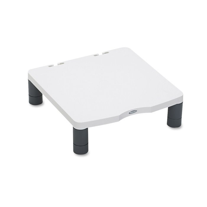 Fellowes - Height-Adjust Standard Monitor Riser, 13 1/8 x 13 1/2d x2-4 - Platinum
