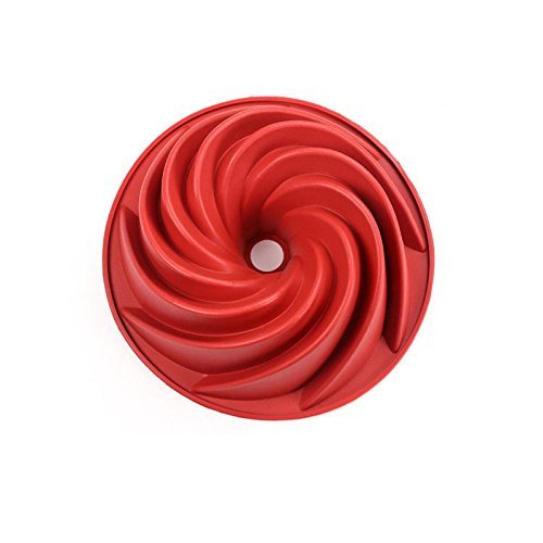 Generic Hallowmas Pumpkin Silicone Cake Pan Color Red - Spiral N4