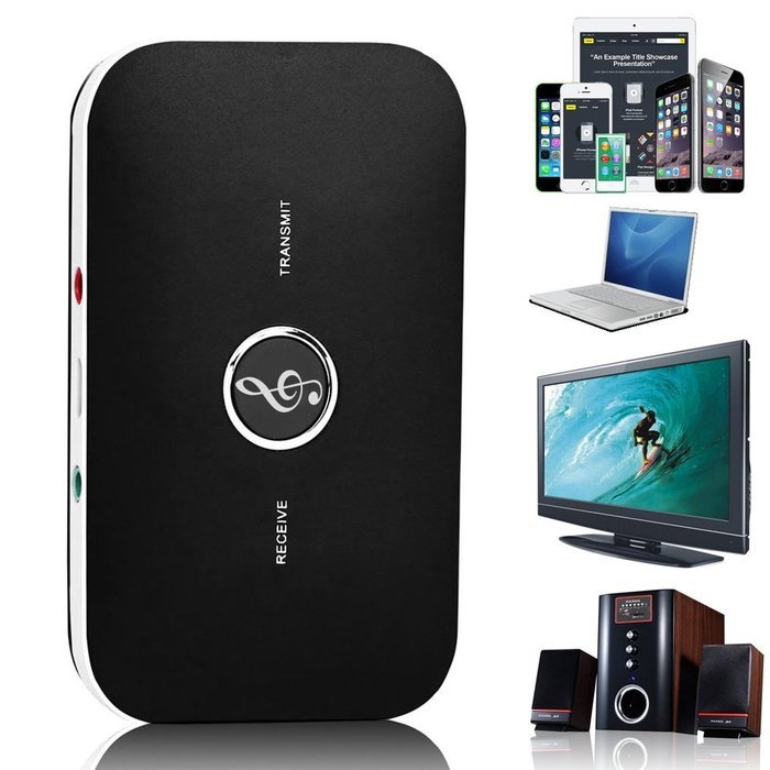 Slaxry 2in1 Bluetooth Transmitter and Receiver 3.5mm A2DP Wireless Adapter Audio Player N6