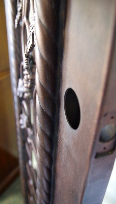 Wrought Iron Wine Cellar Gate (Swing In Left) N3