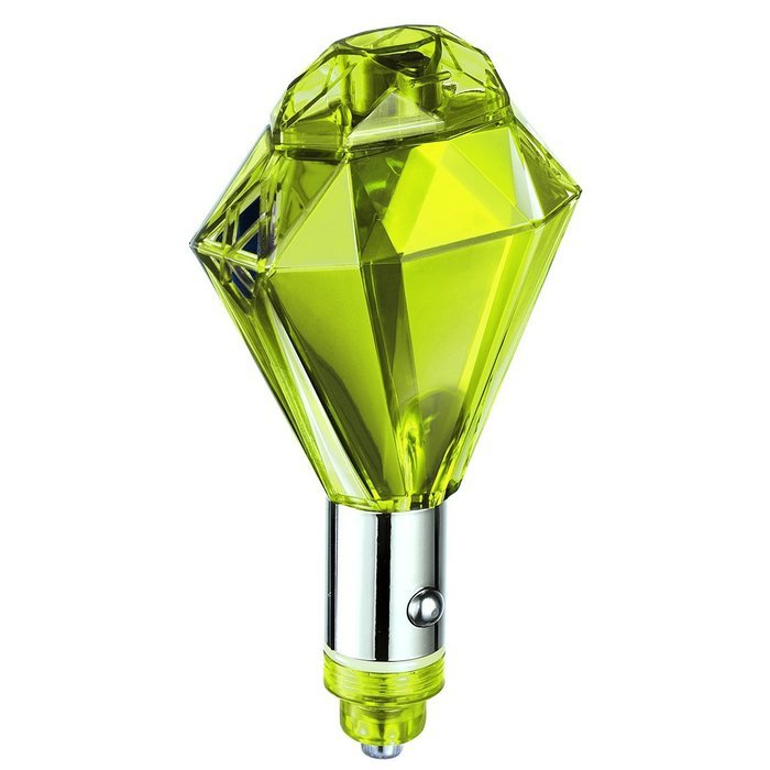 A Car Air Purifier That Combines Safety Hammer & 2 USB Charger Ports(Yellow)