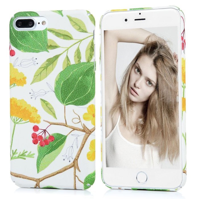 iPhone 7 Plus Case (5.5"), YOKIRIN Printed Fashion Full Matte Hard Touch Slim-Fit Flexible PC Texture Flower Coated... N3