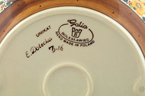 Polish Pottery Bowl with Handles 10-inch UNIKAT N5