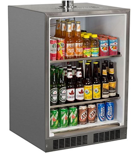 Marvel MO24BSSMRS Outdoor Mobile Beer Dispenser, Single Tap, Solid Door, Right Hinge, 24", Stainless Steel N4