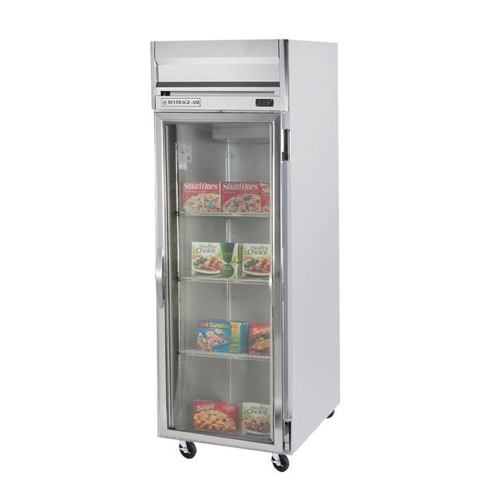 Beverage-Air HFS1-1G 26" Horizon Series One Section Glass Door Reach-In Freezer 24 cu.ft. Capacity Stainless Steel...