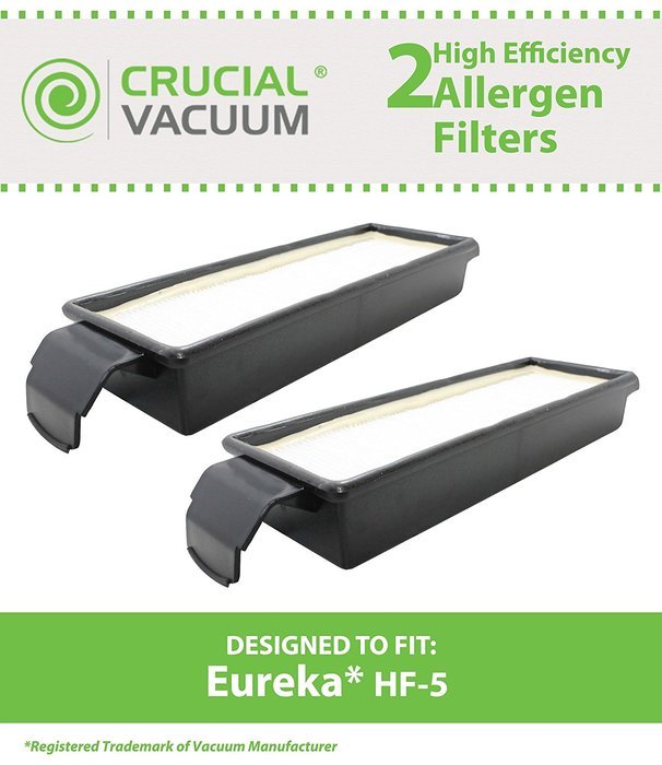 2 Eureka HF5 Filters, Part # 61830 & 61840, Designed & Engineered by Crucial Vacuum