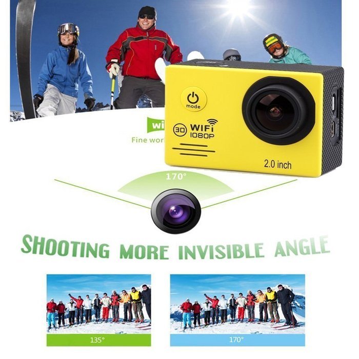 LAFEINA SJ7000 WIFI 2.0"LCD 1080P HD Waterproof Diving Sports Action Camera with 2 Batteries and 19 Accessories... N8
