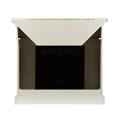 Benjamin Slate Convertible Ivory Electric Fireplace 47" Tv Stand N4