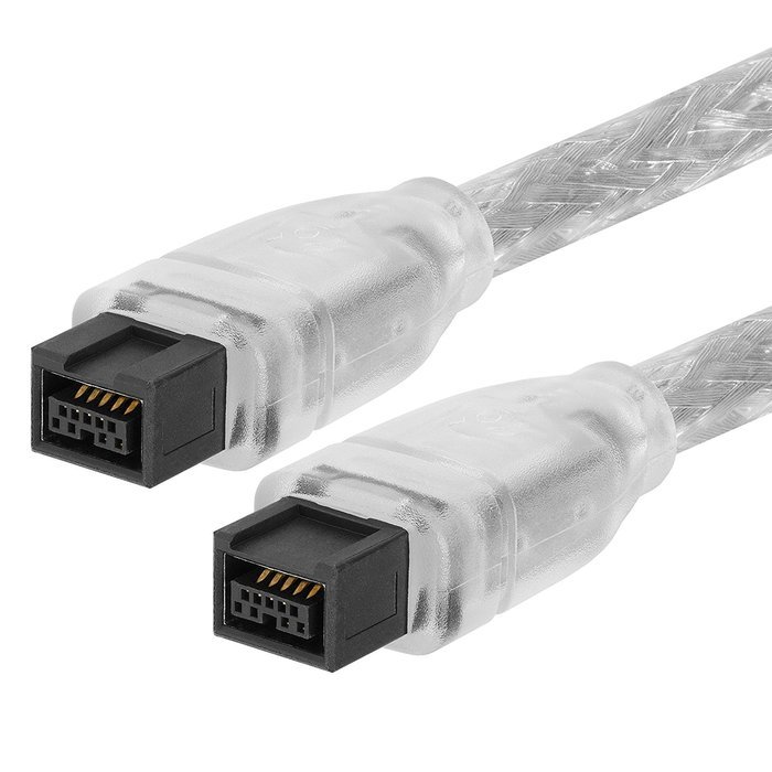 Cmple - 9 PIN/ 9PIN BETA FireWire 800 - FireWire 800 Cable - 6FT, CLEAR