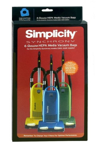 SNH-6 Simplicity Hepa Media Bags for S30 Models Only