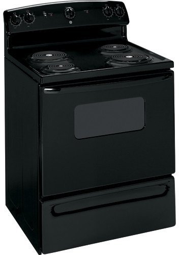GE JBS07MBB Quick Clean 30" Black Electric Coil Range
