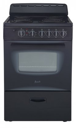 Avanti ER24P1BG 24" Freestanding Electric Range with Deluxe See-Thru Glass Oven Door in Black
