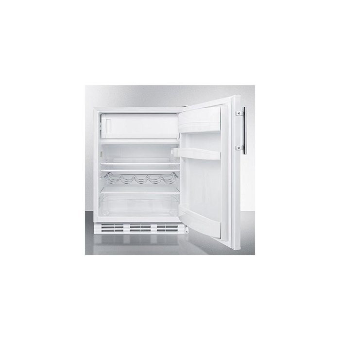 SUMMIT Built-In Undercounter Refrigerator-Freezer - White -CT661BI CT6 N2
