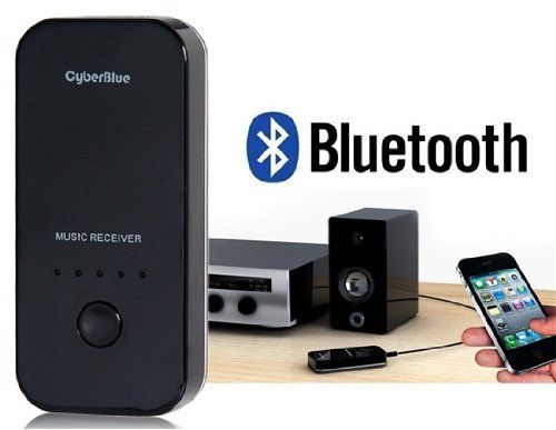 CyberBlue BSH22B Bluetooth Wireless Music Partner Music Receiver (Black) N7